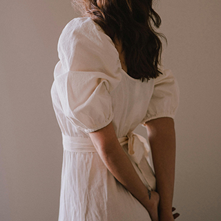 clean white dress